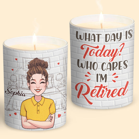 What Day Is Today - Personalized Retired Candle With Wooden Lid