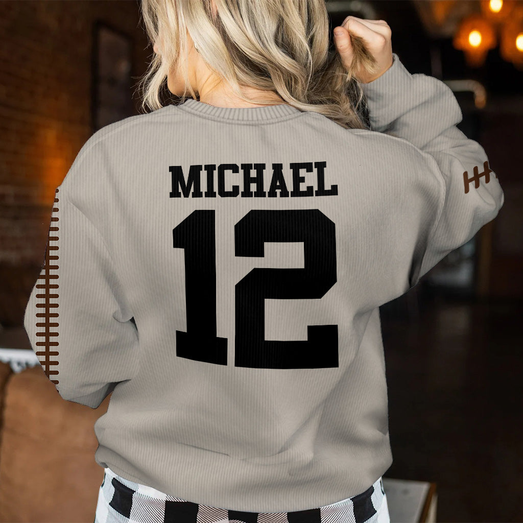 Football Mom - Personalized Football Ugly Sweater
