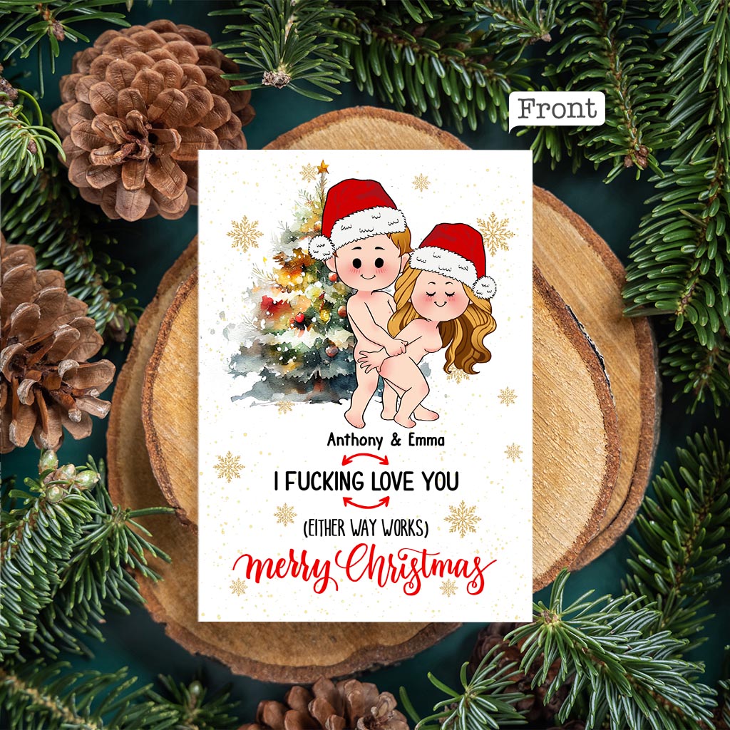 Je t'aime quoi qu'il arrive - Carte de vœux personnalisée avec QR code « Je t'aime de toute façon »