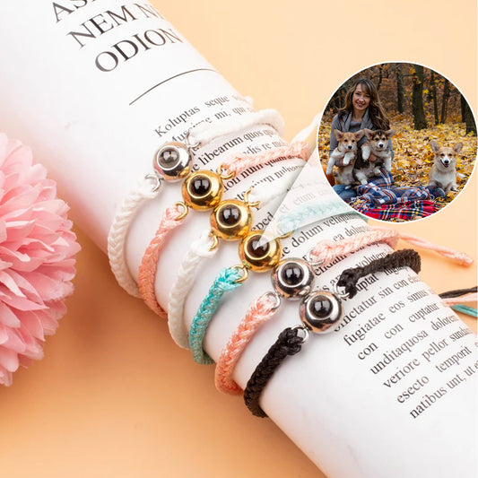 Bracelet à projection de chien personnalisé pour amoureux des chiens