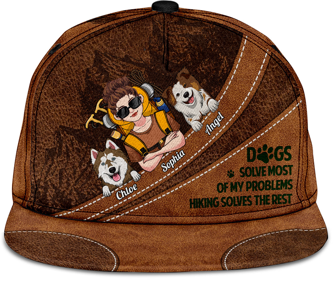 Hiking And Dogs - Personalized Hiking Snapback