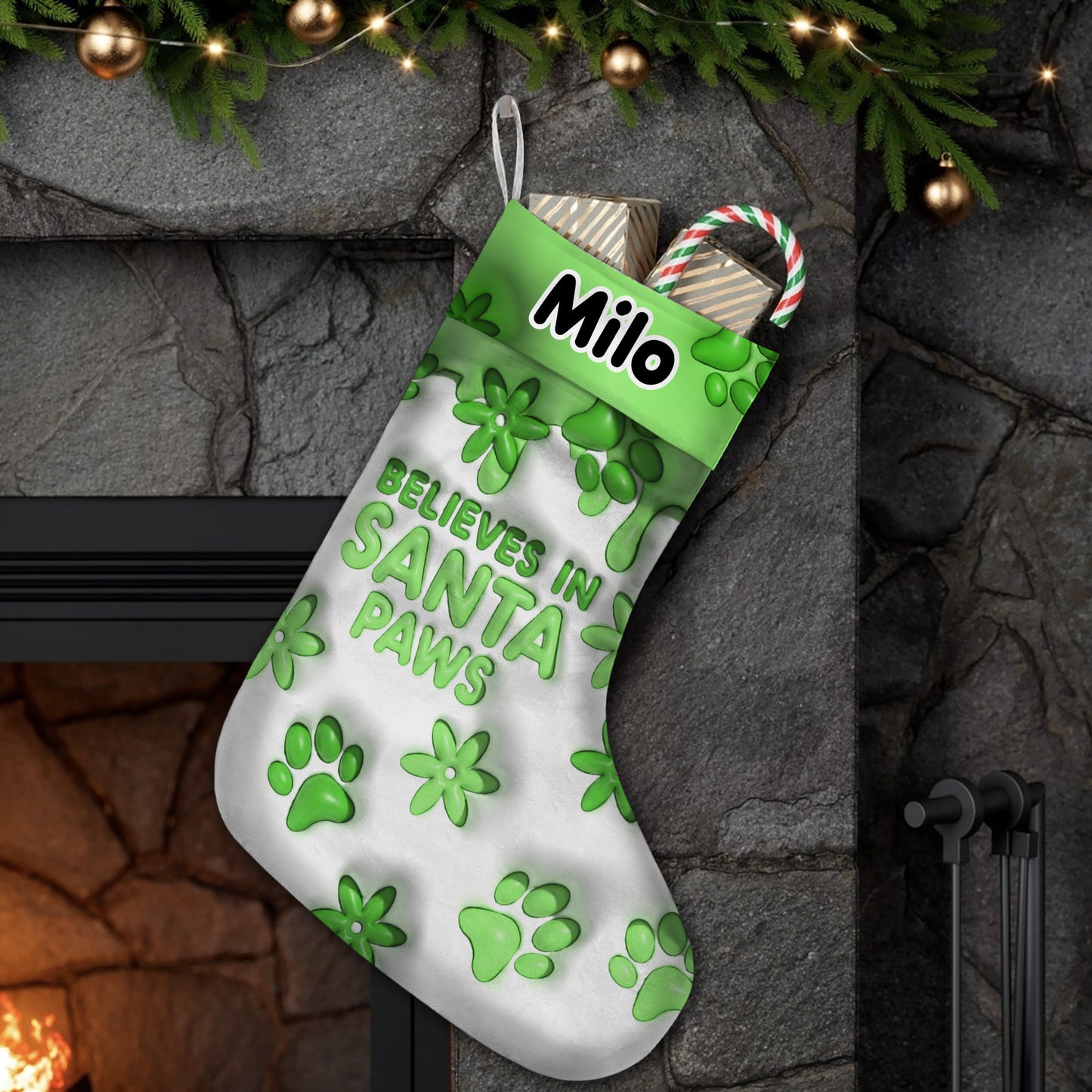 Naughty Nice I Tried - Personalized Dog Christmas Stockings