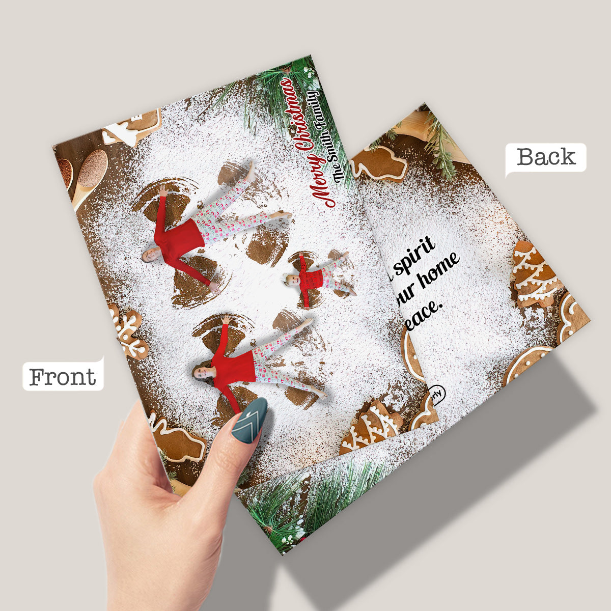 Merry Christmas - Personalized Family Greeting Card