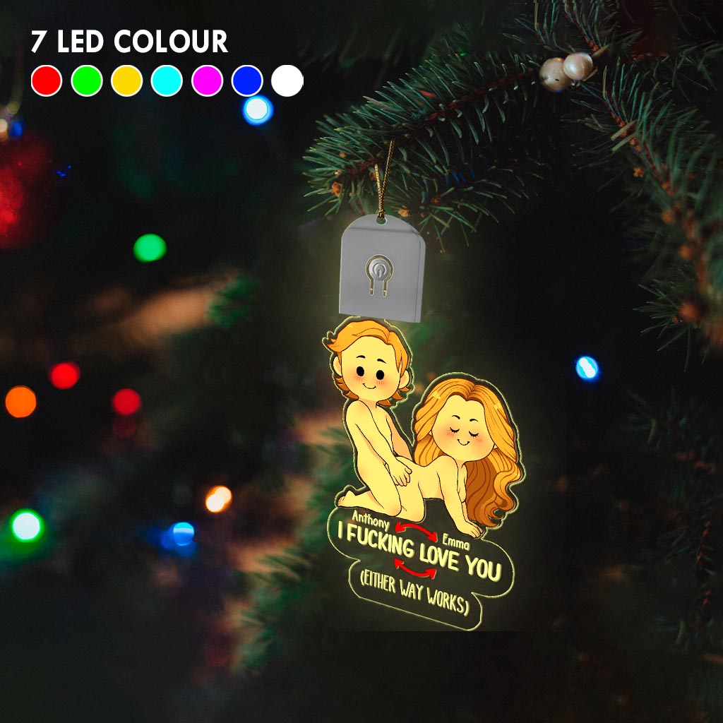 Ich liebe dich – Personalisierte LED-Acryl-Ornamente in Paarform
