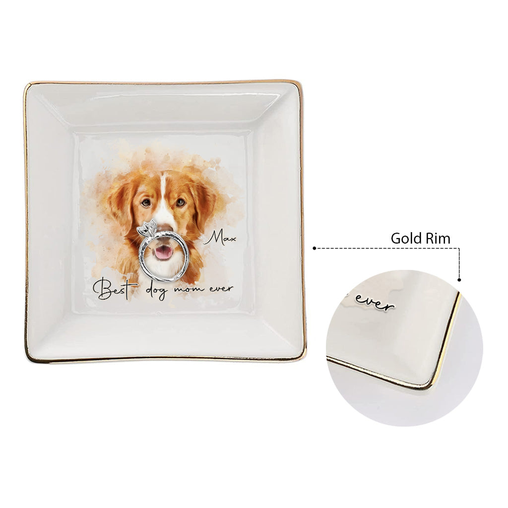 Best Dog Mom / Cat Mom Ever - Gift for dog lovers, cat lover - Personalized Jewelry Dish