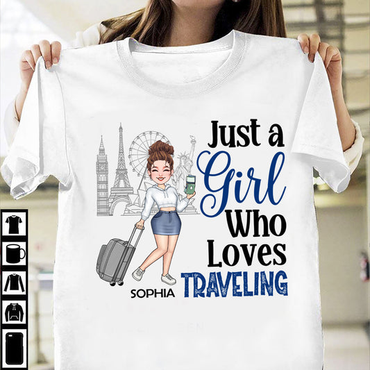 Juste une fille qui adore les croisières - T-shirt et sweat à capuche personnalisés pour les croisières