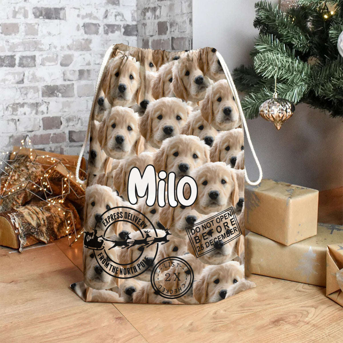 Cute Faces Christmas Special Delivery - Personalized Family Christmas Tote Bag