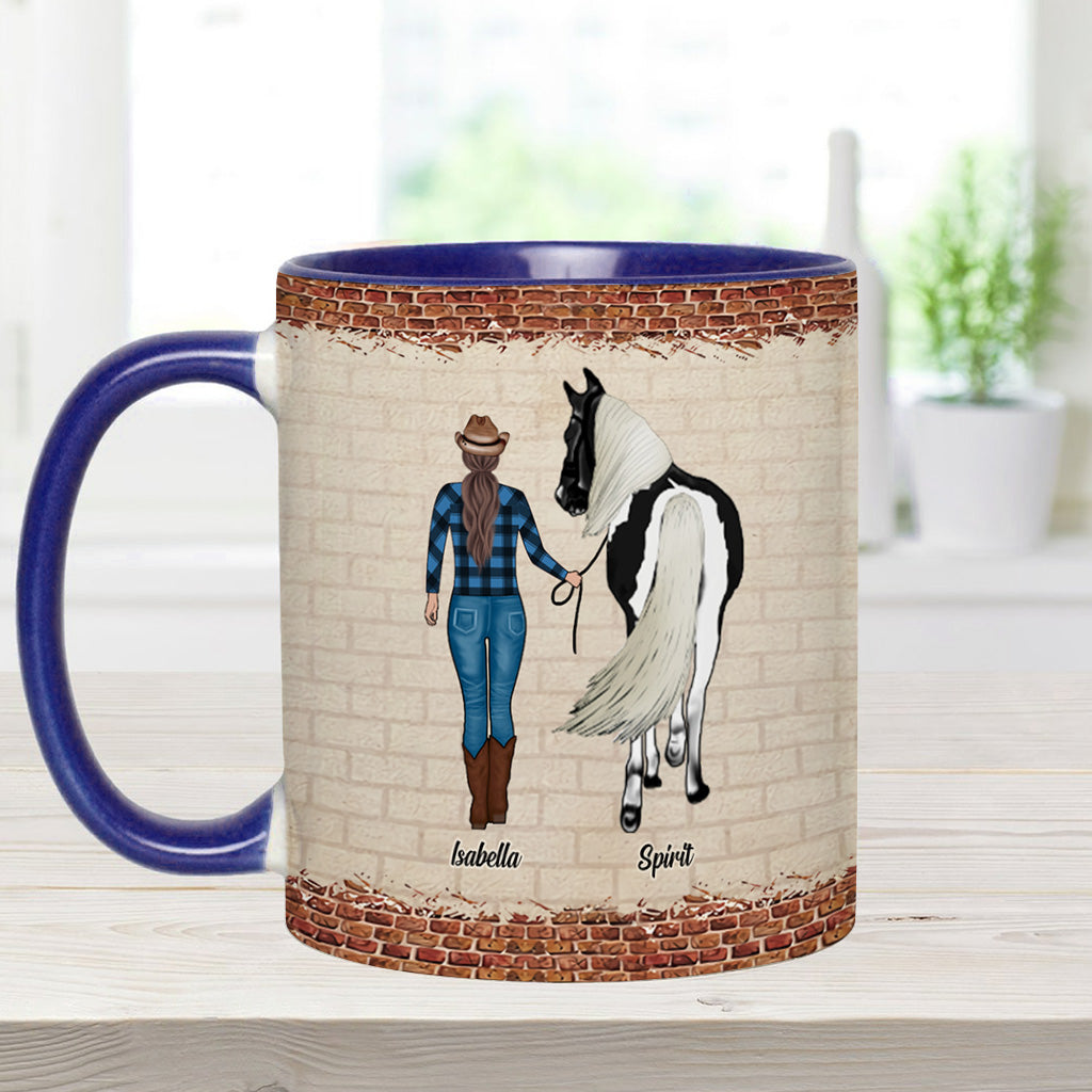 Just A Girl Who Loves Horses - Personalized Horse Accent Mug