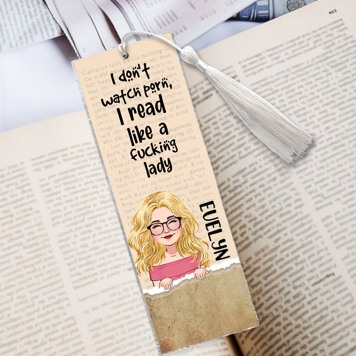 I Don't Watch P - Personalized Book Bookmark (Printed On Both Sides)