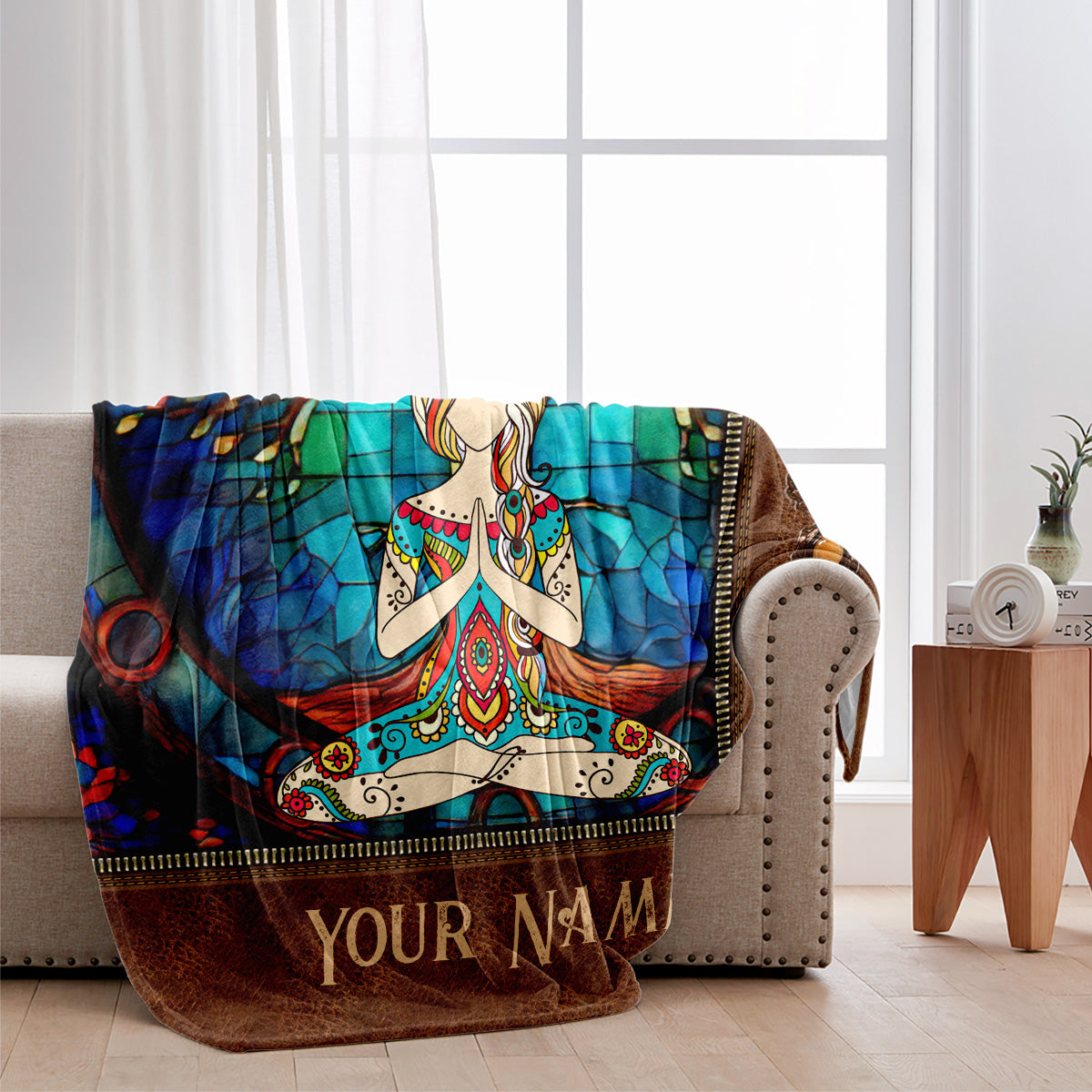 Namaste Green - Personalized Yoga Blanket