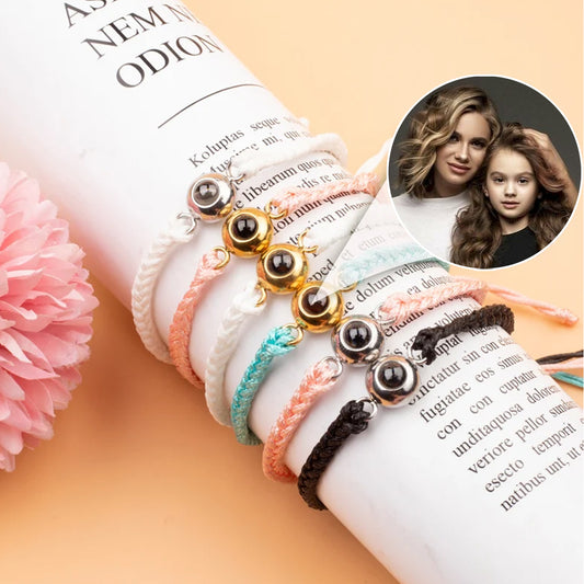 Bracelet de projection personnalisé « J’aime ma fille »