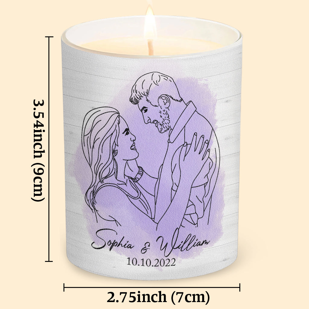 Best Thing On the Internet - Personalized Husband And Wife Candle With Wooden Lid