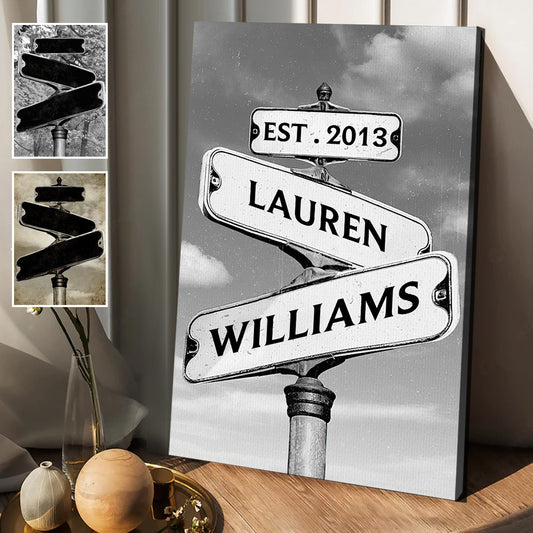 Always Beside You - Personalized Couple Canvas And Poster