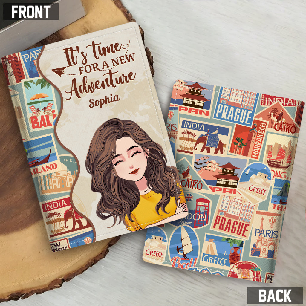 Collect Momments Not Things - Travelling gift for mom, daughter, granddaughter, wife, girlfriend, friend - Personalized Passport Holder