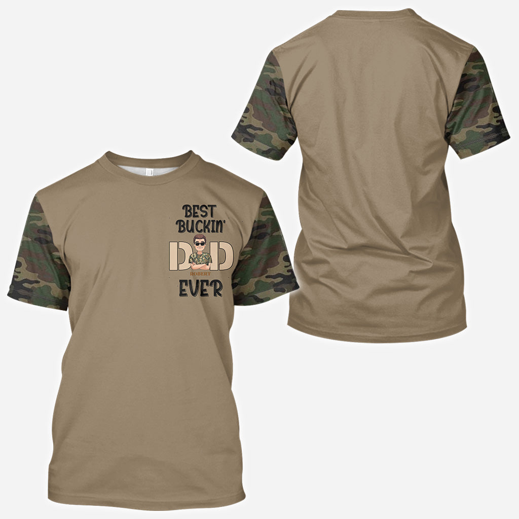 Best Buckin' Dad - Personalized Hunting All Over Shirt