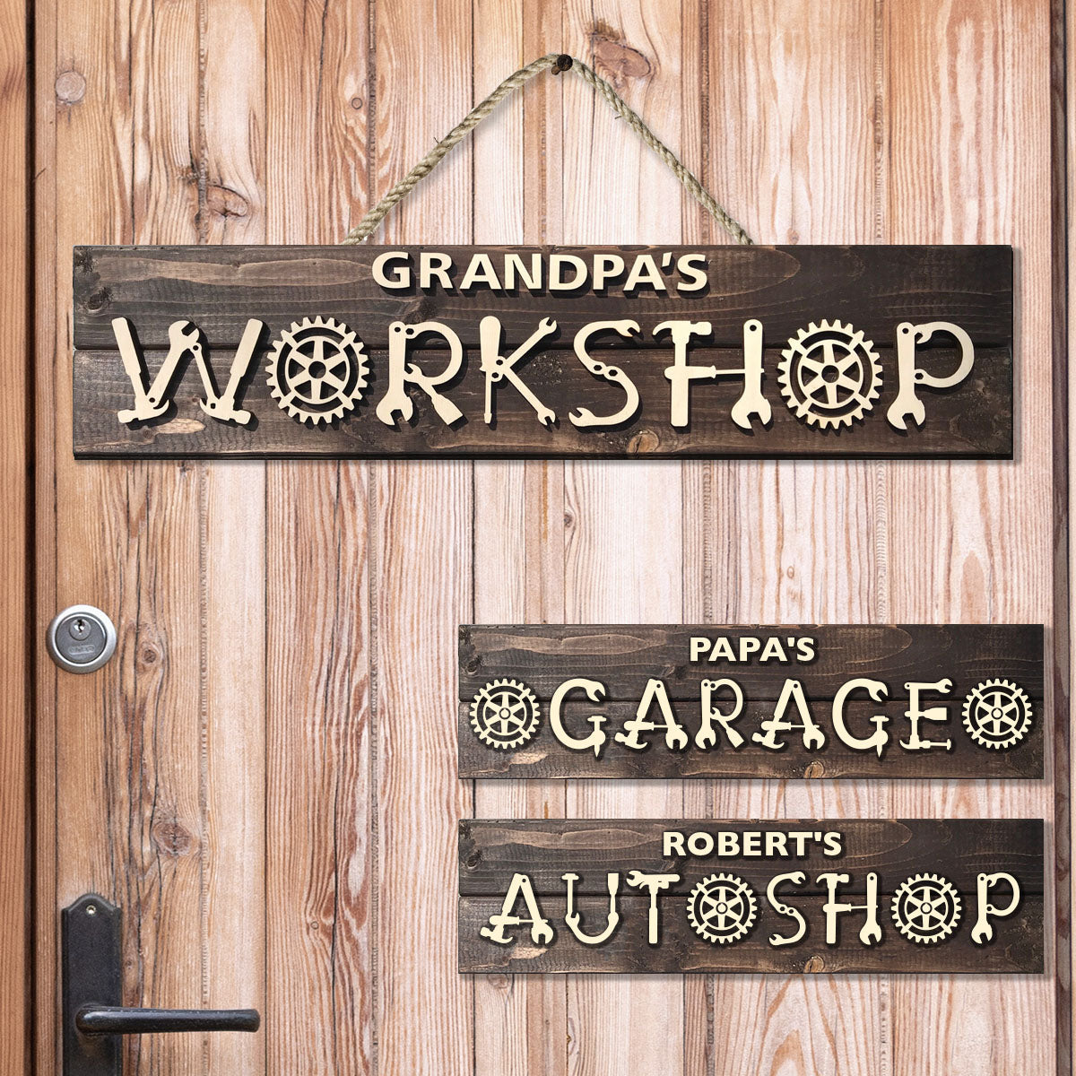 Workshop - Personalized Grandpa 2 Layered Wood Sign / Wood Plaque
