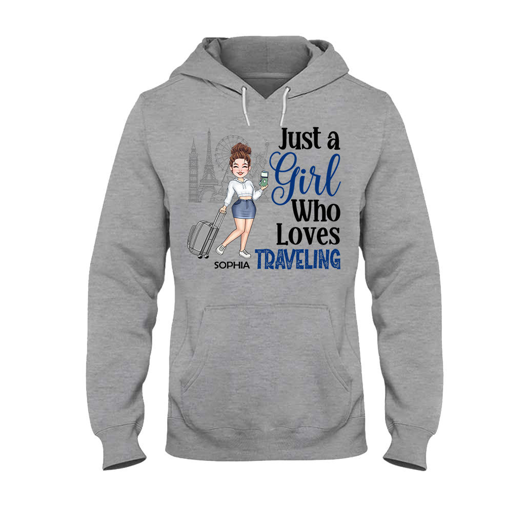 Einfach ein Mädchen, das Kreuzfahrten liebt – personalisiertes Kreuzfahrt-T-Shirt & Hoodie