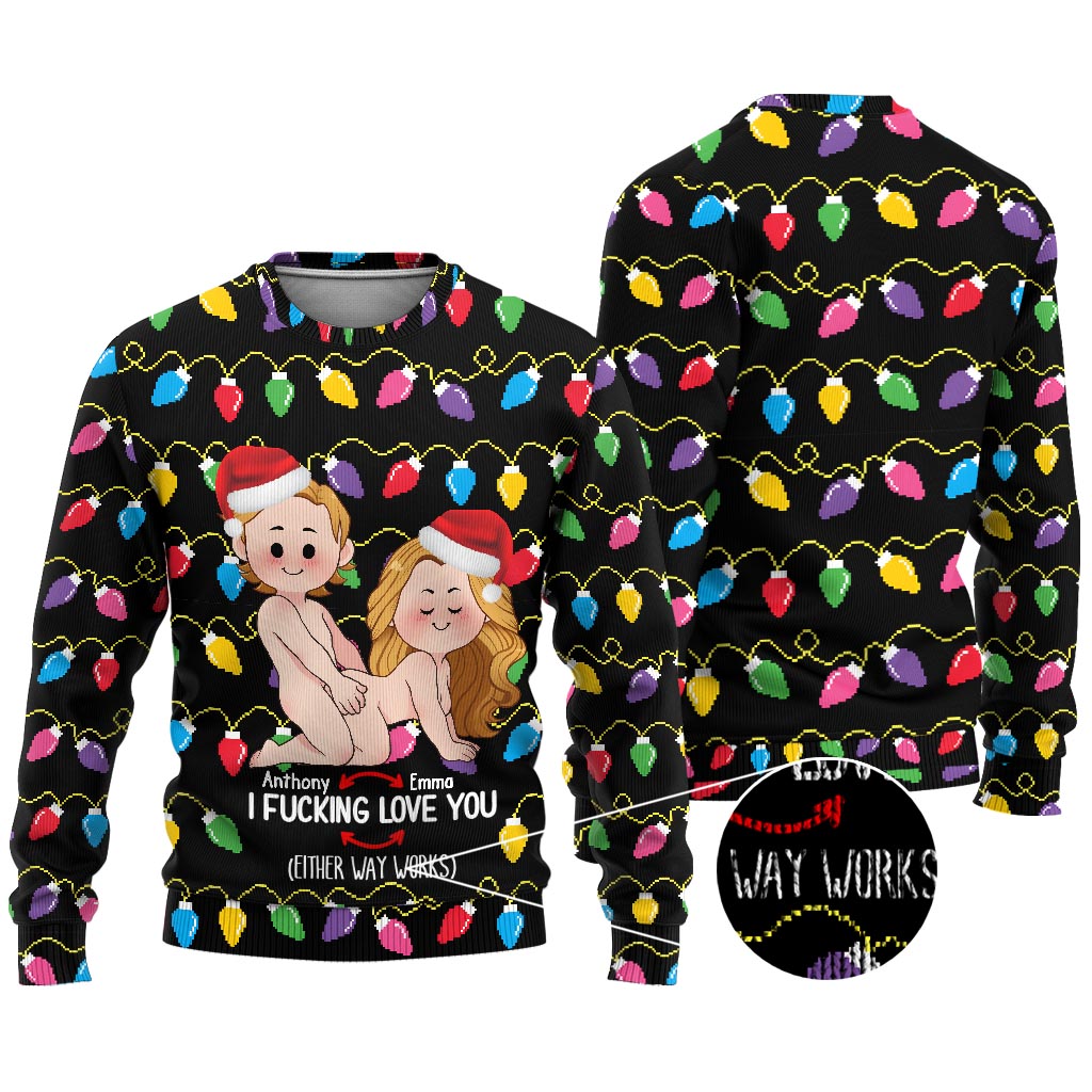 Ich liebe dich – Personalisierter hässlicher Partnerpullover