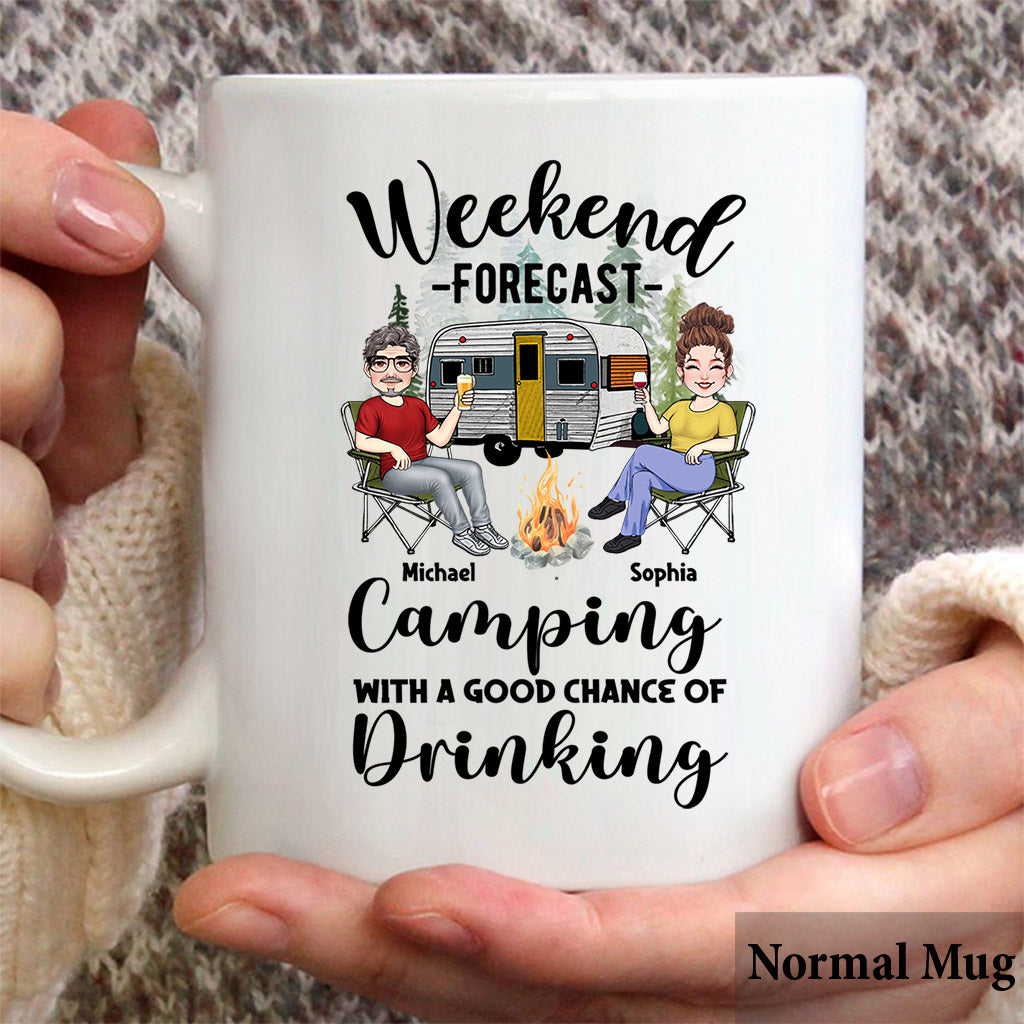 Weekend Forecast - Personalized Camping Mug