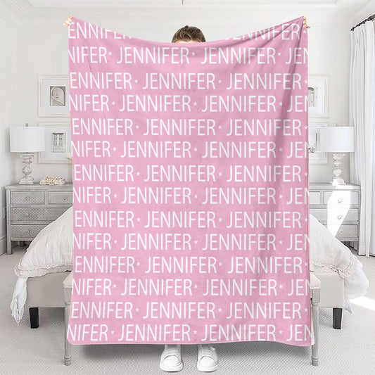 Custom Name Pattern - Personalized Sibling Blanket