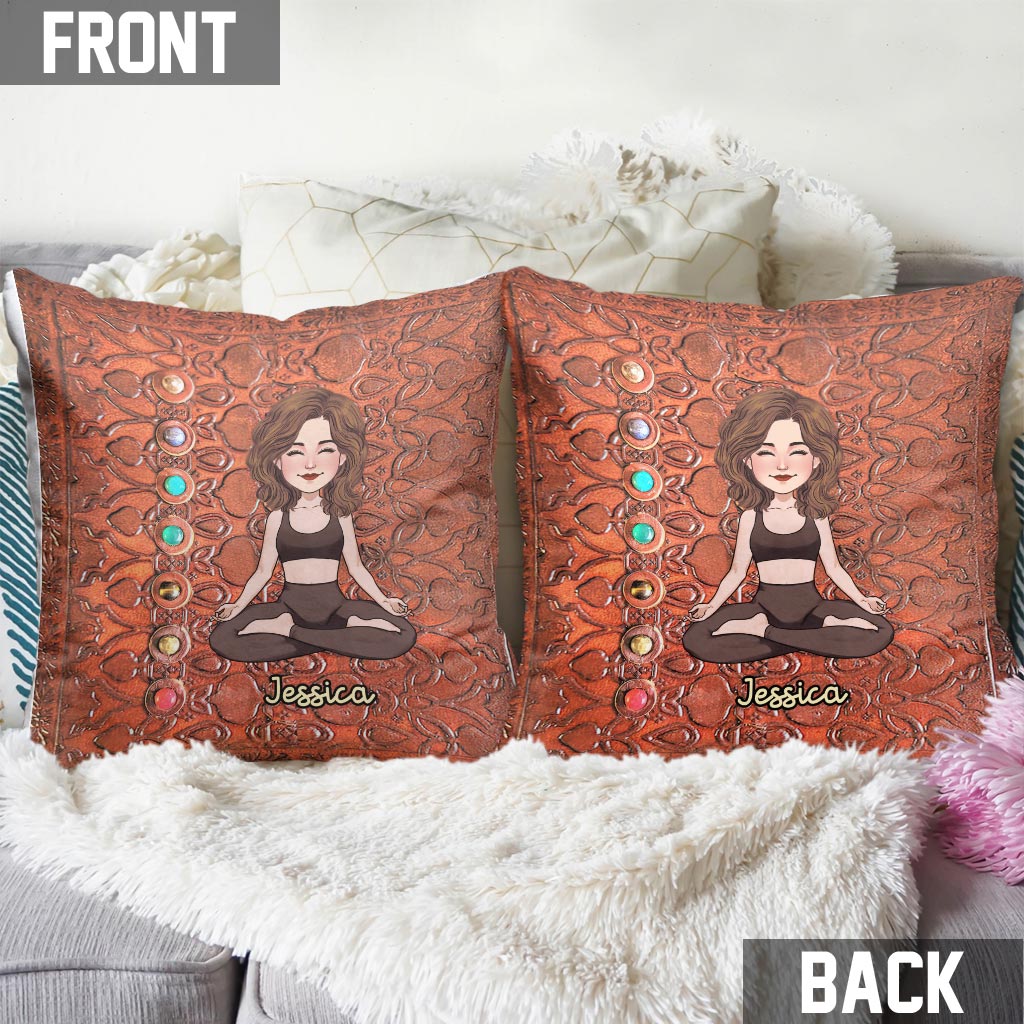 Namaste - Coussin décoratif de yoga personnalisé