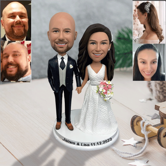 Groom And Bride Wedding Gift - Personalized wedding Bobblehead