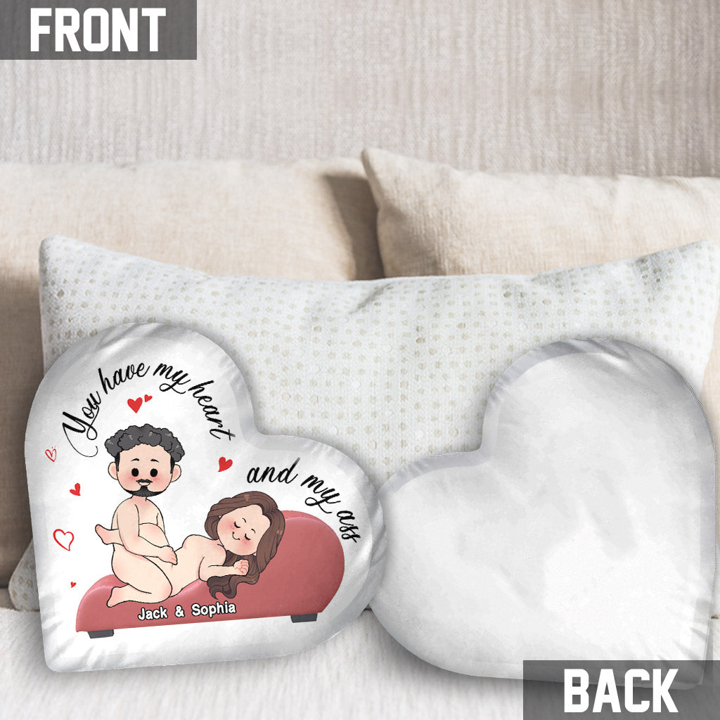 Thank For All The Orgasms - Personalized Couple Shaped pillow