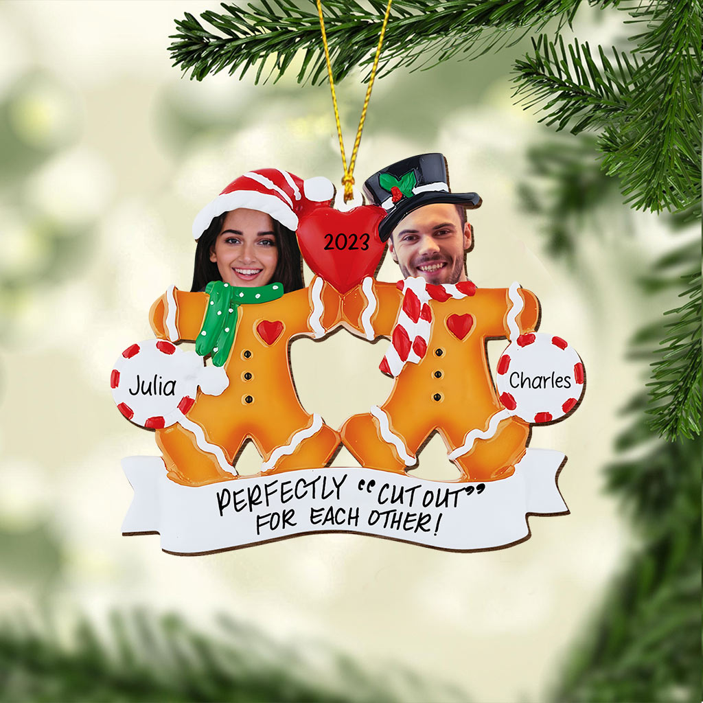 Perfectly Cut Out For Each Other - Personalized Couple Ornament