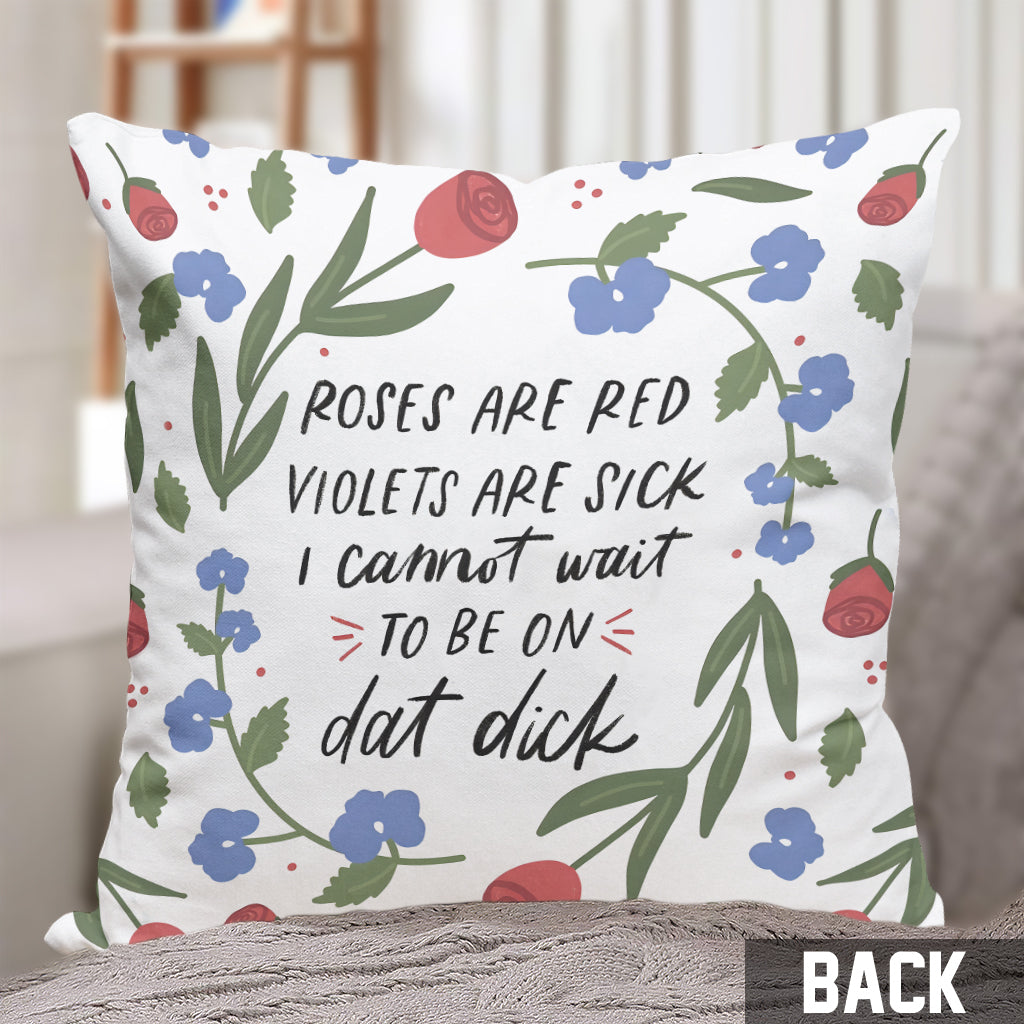 Rose Are Red Violet Are Sick - Personalized Couple Throw Pillow