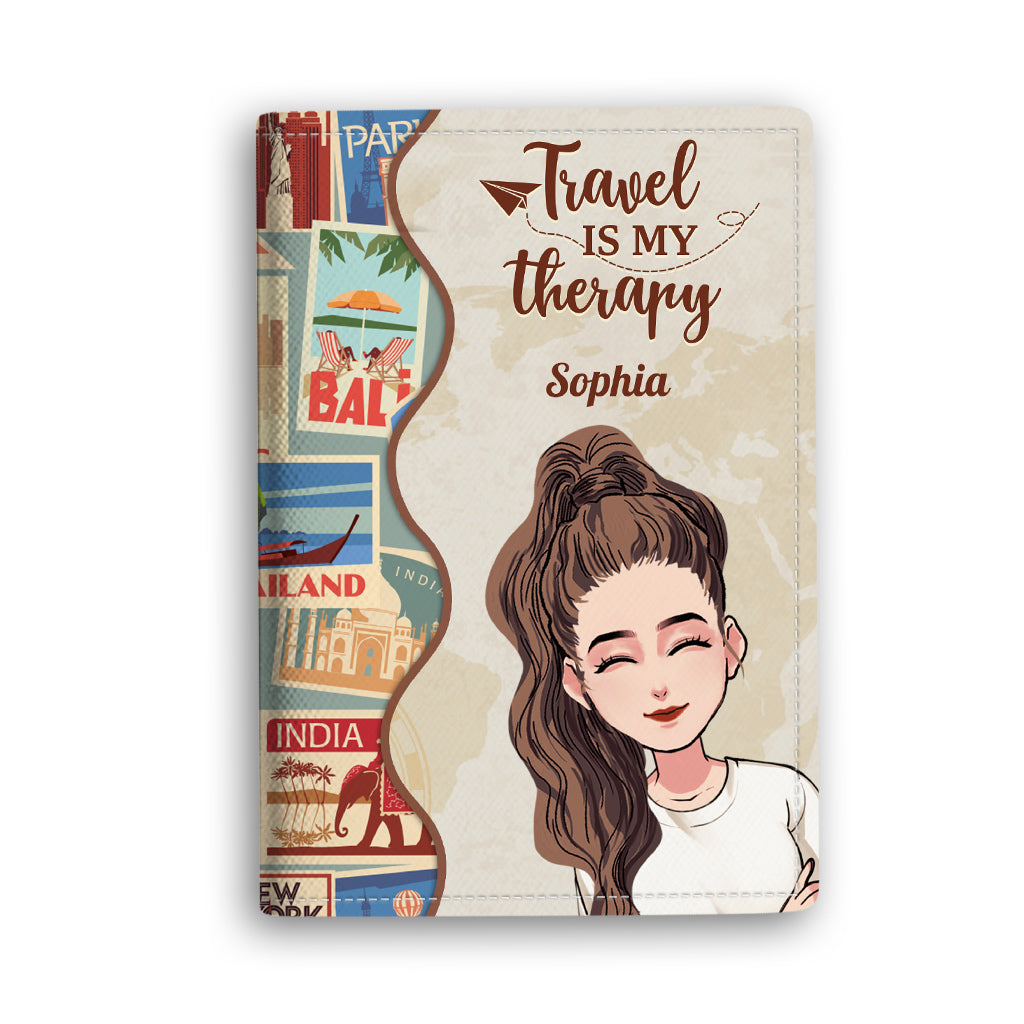Collect Momments Not Things - Travelling gift for mom, daughter, granddaughter, wife, girlfriend, friend - Personalized Passport Holder