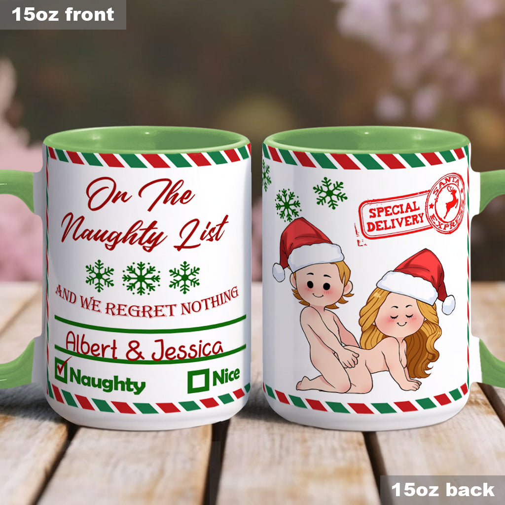 North Pole Mail Service - Personalized Couple Accent Mug