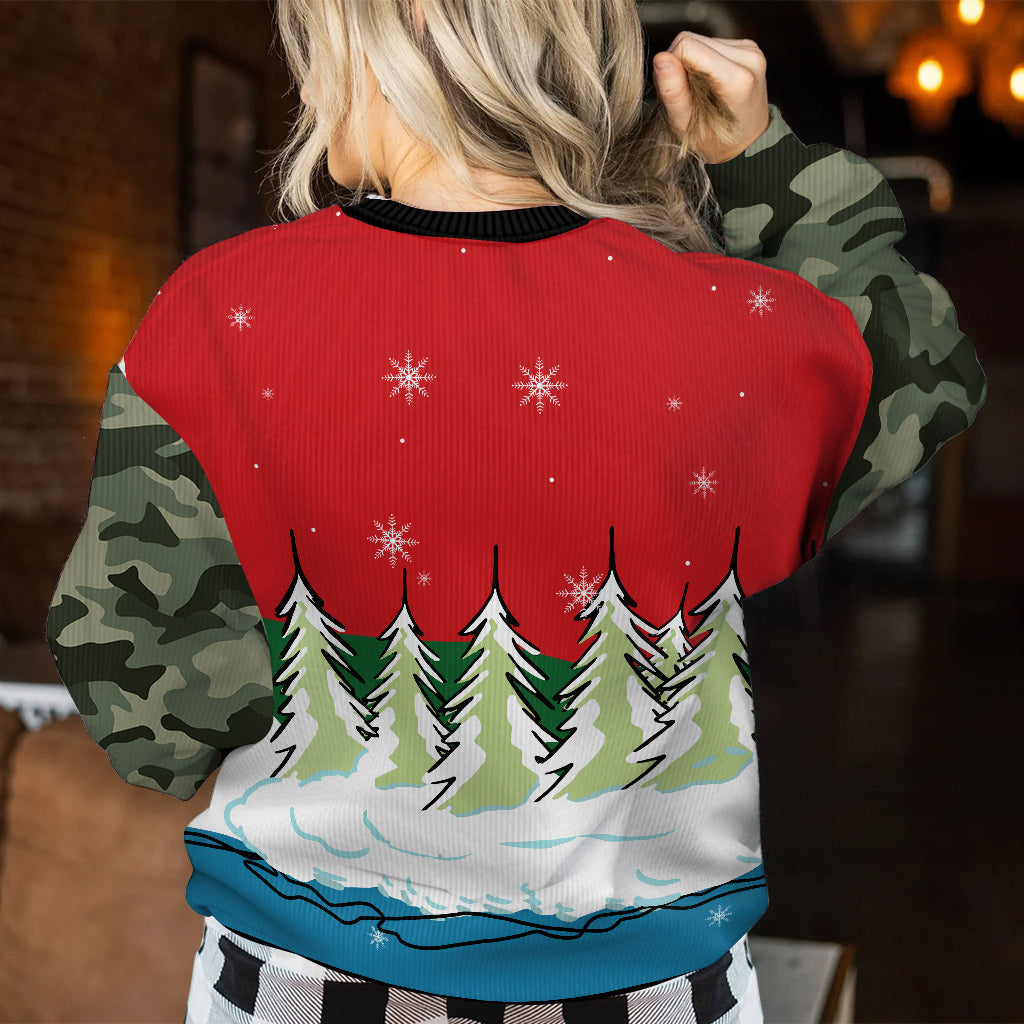 All I Want For Christmas Is More Time To Hunt - Personalized Hunting Ugly Sweater