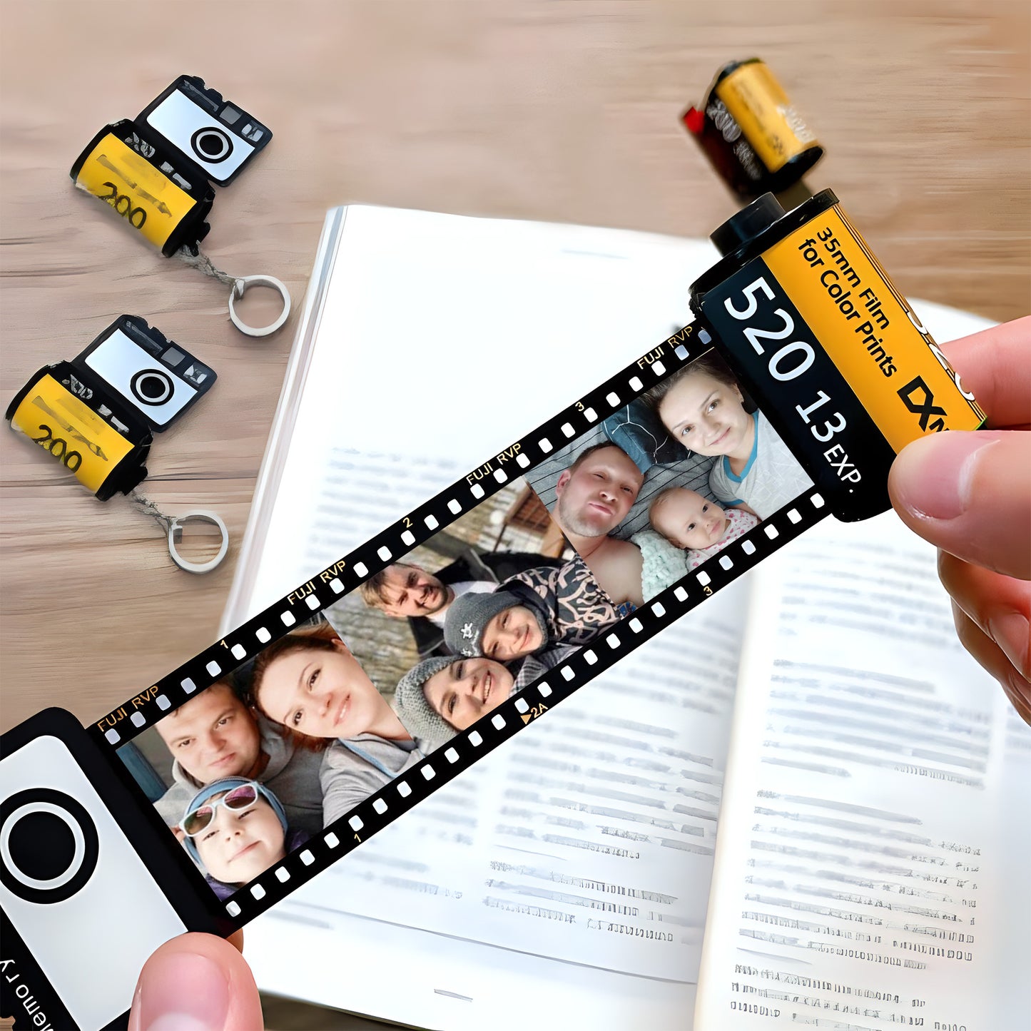My Family - Personalized Family Film Roll Keychain