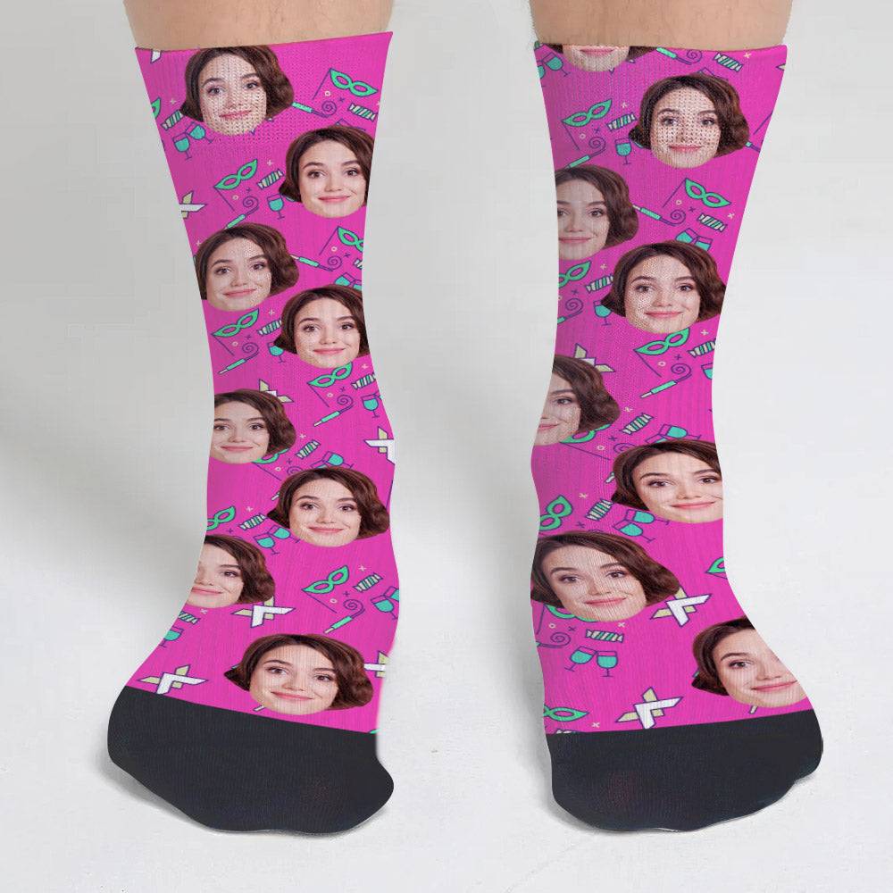 Chaussettes personnalisées pour tante - Motifs de fête personnalisés