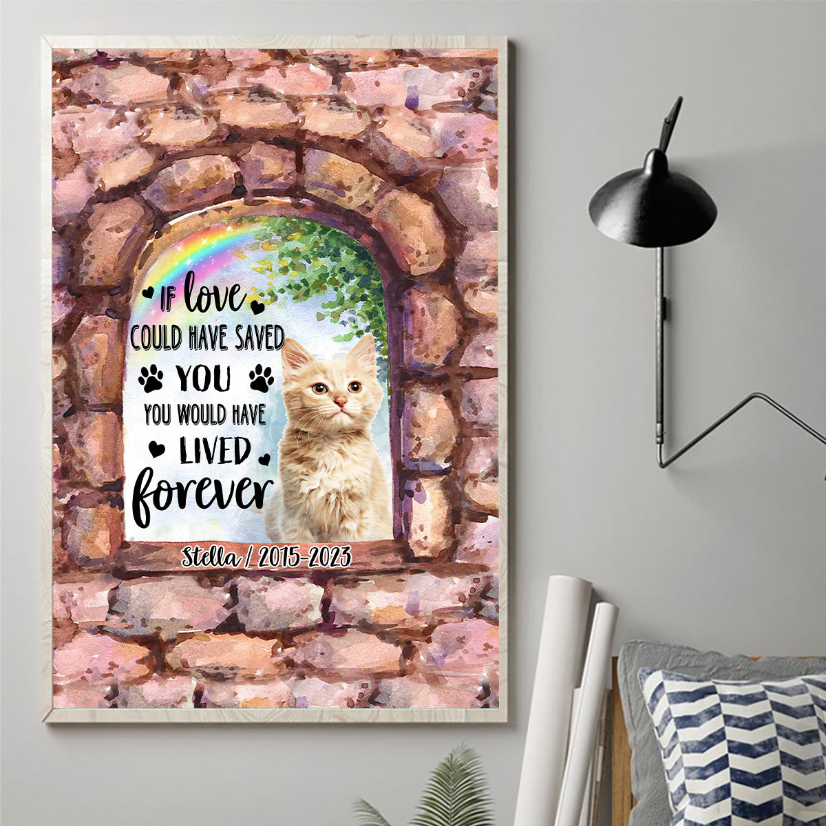 Nicht mehr an meiner Seite – Personalisierte Hundeleinwand und Poster