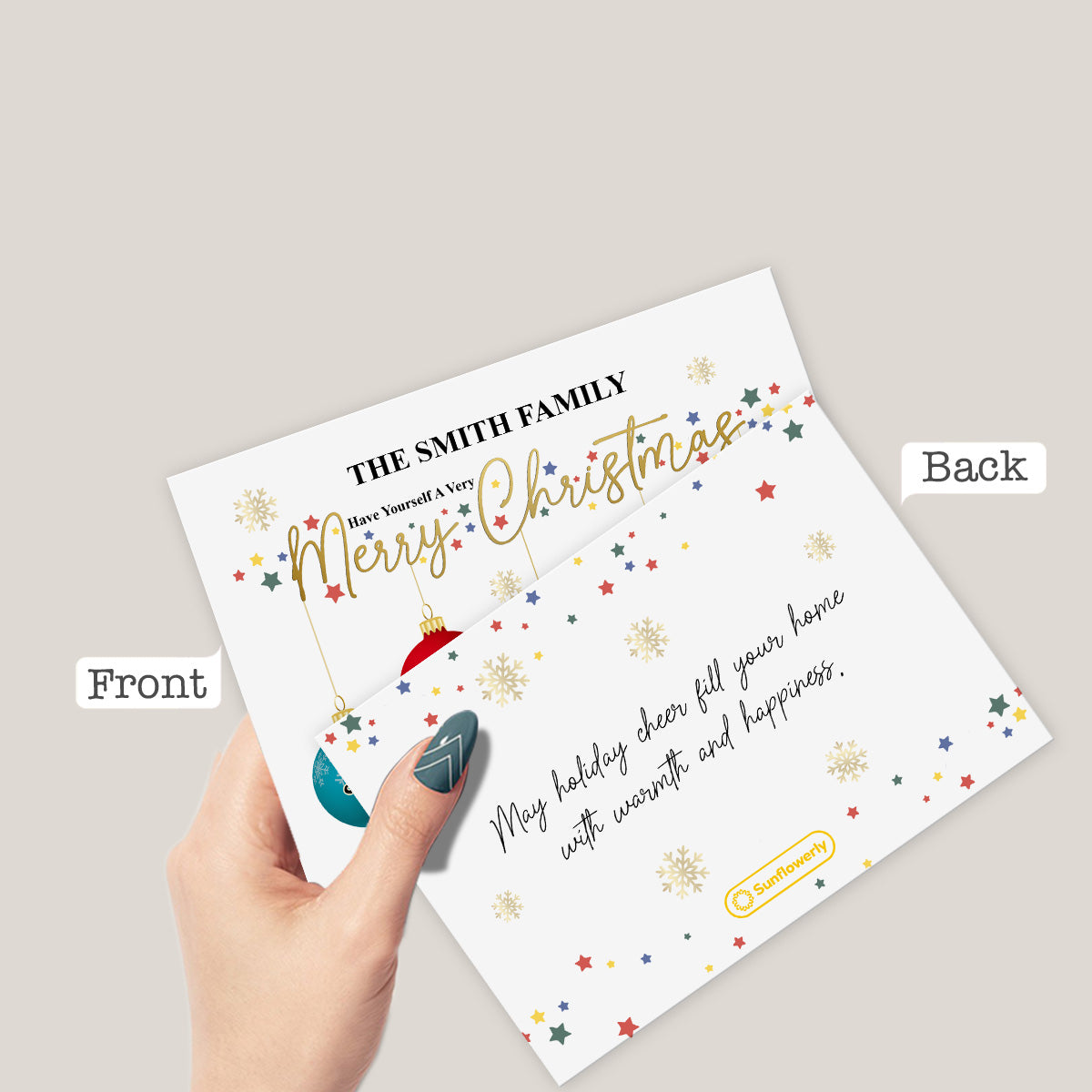 Family Christmas Card - Personalized Family Greeting Card