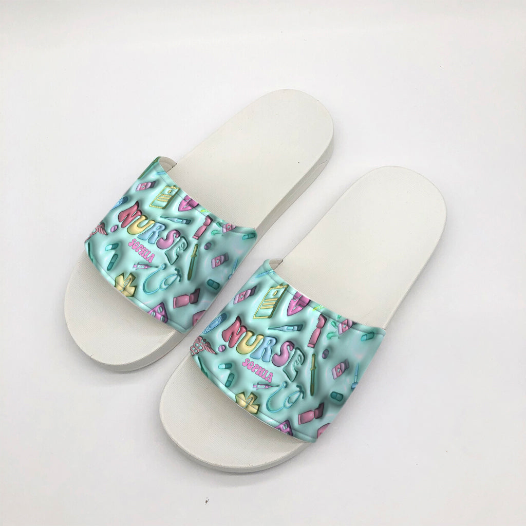 Nurse Life - Personalized Nurse Slide Sandals