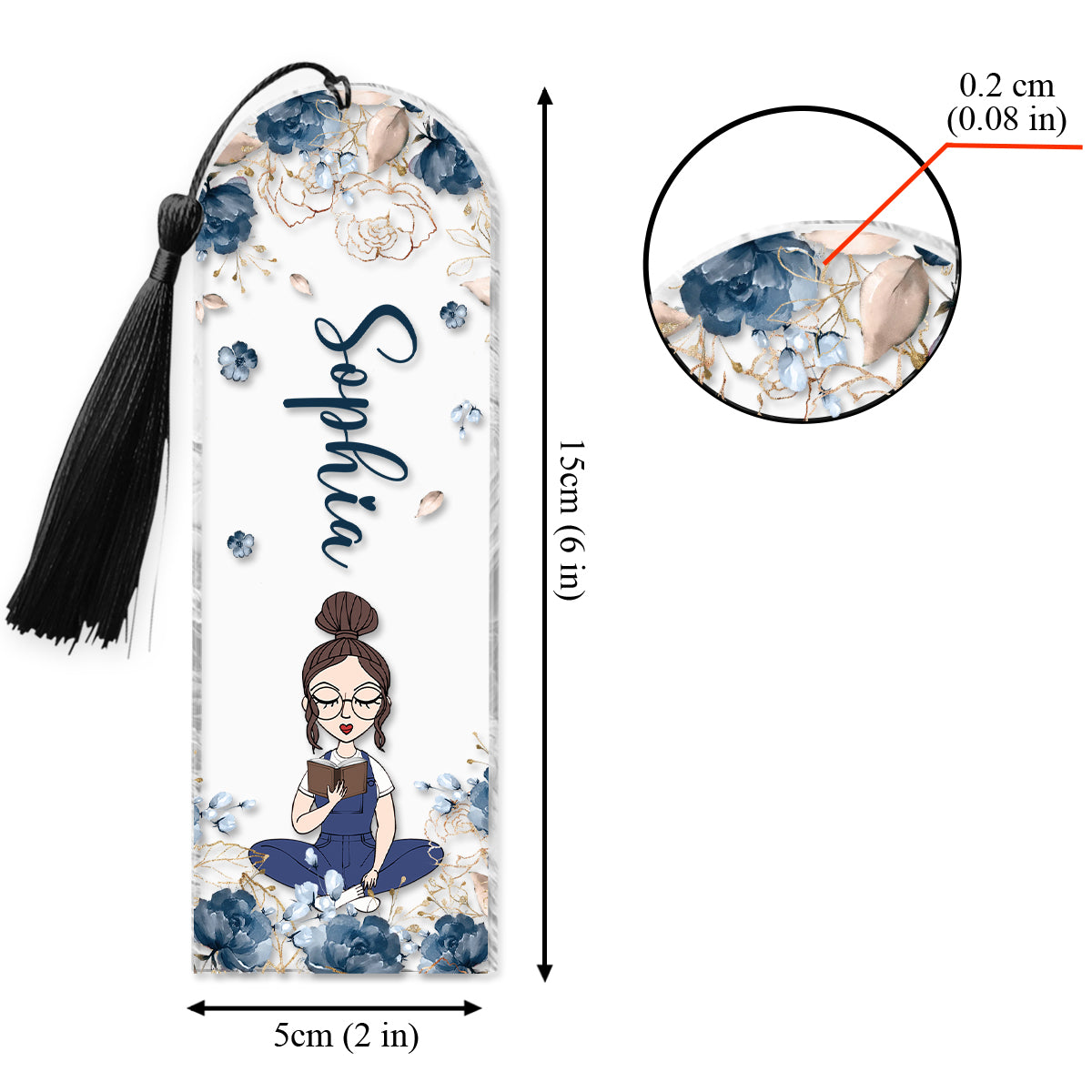 Just A Girl Who Loves Reading - Personalized Book Bookmark