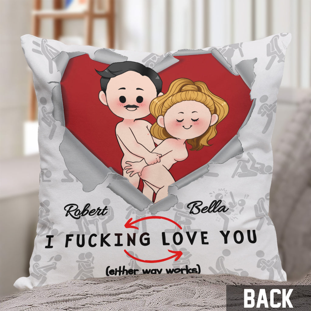 I Love You - Personalized Couple Throw Pillow