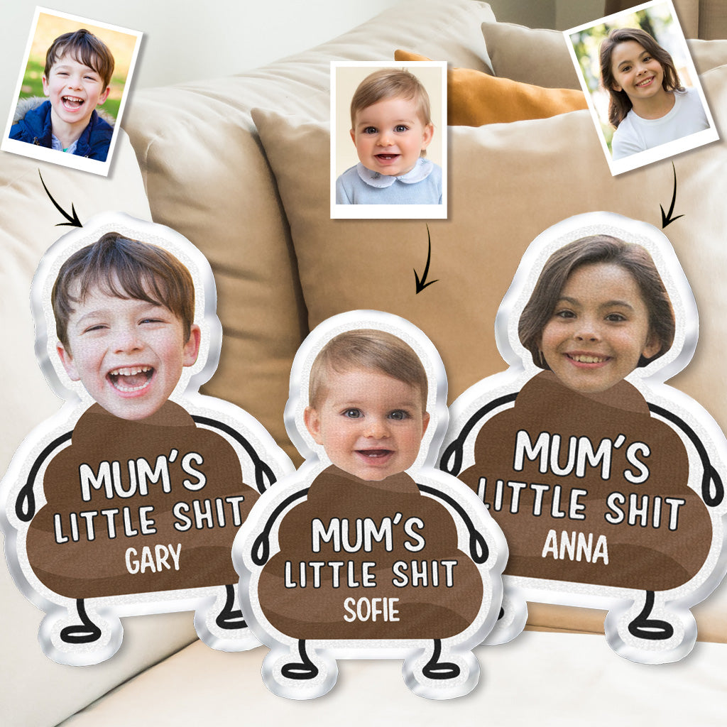 Mum's Little Shits - Personalized Mother Shaped Pillow