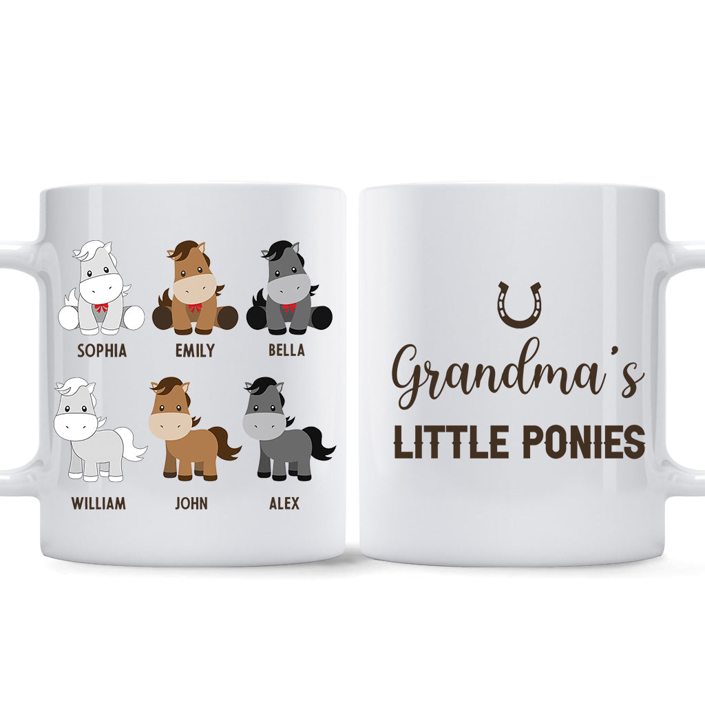 Daddy's Little Ponies - Horse gift for dad,grandpa, husband, him - Personalized Mug