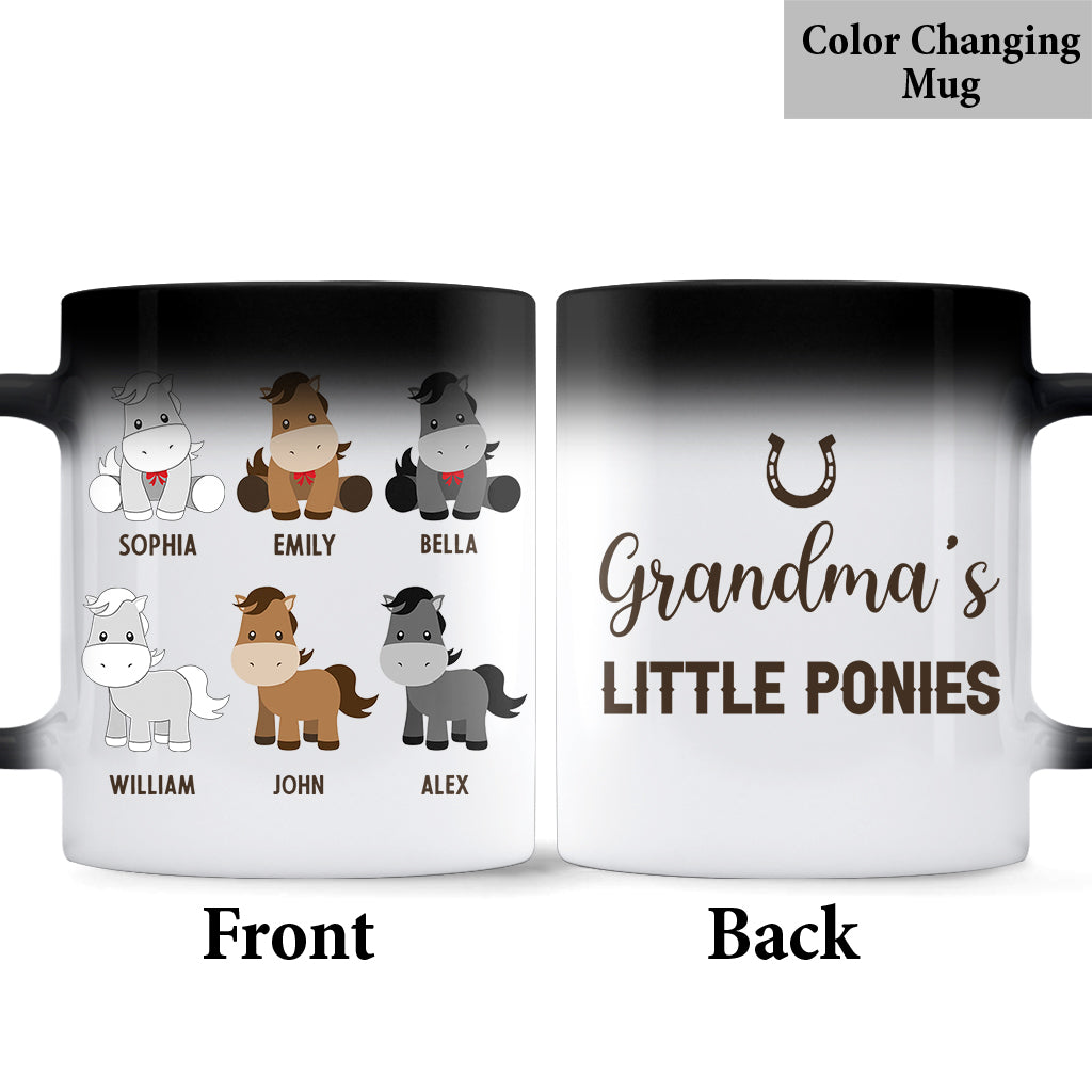 Daddy's Little Ponies - Horse gift for dad,grandpa, husband, him - Personalized Mug