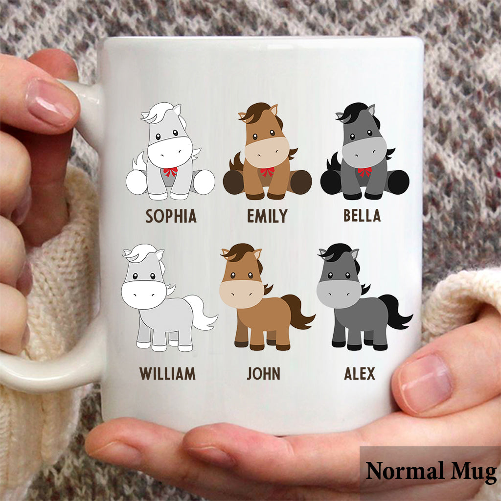 Daddy's Little Ponies - Horse gift for dad,grandpa, husband, him - Personalized Mug