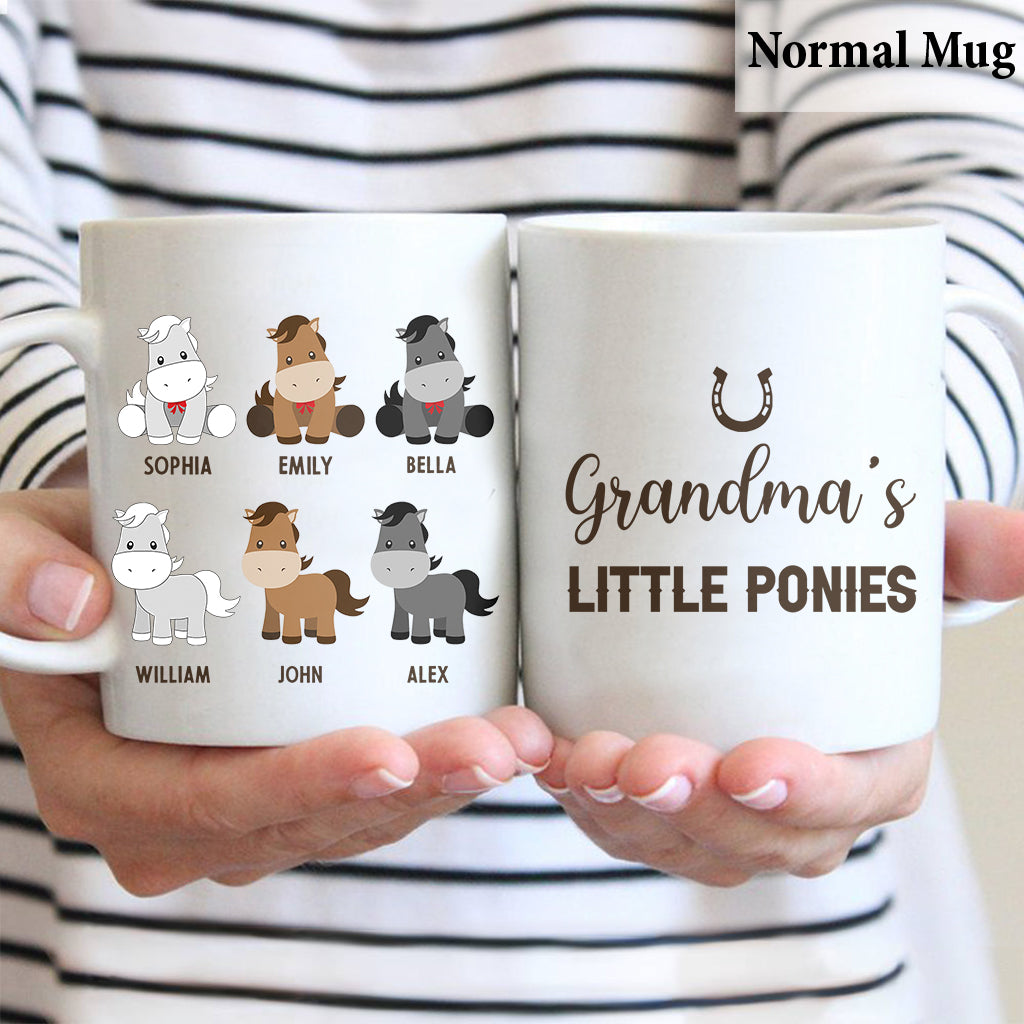 Daddy's Little Ponies - Horse gift for dad,grandpa, husband, him - Personalized Mug