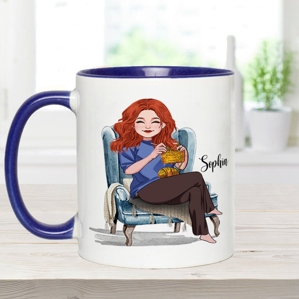I'm A Hooker On My Spare Time - Personalized Crocheting Accent Mug