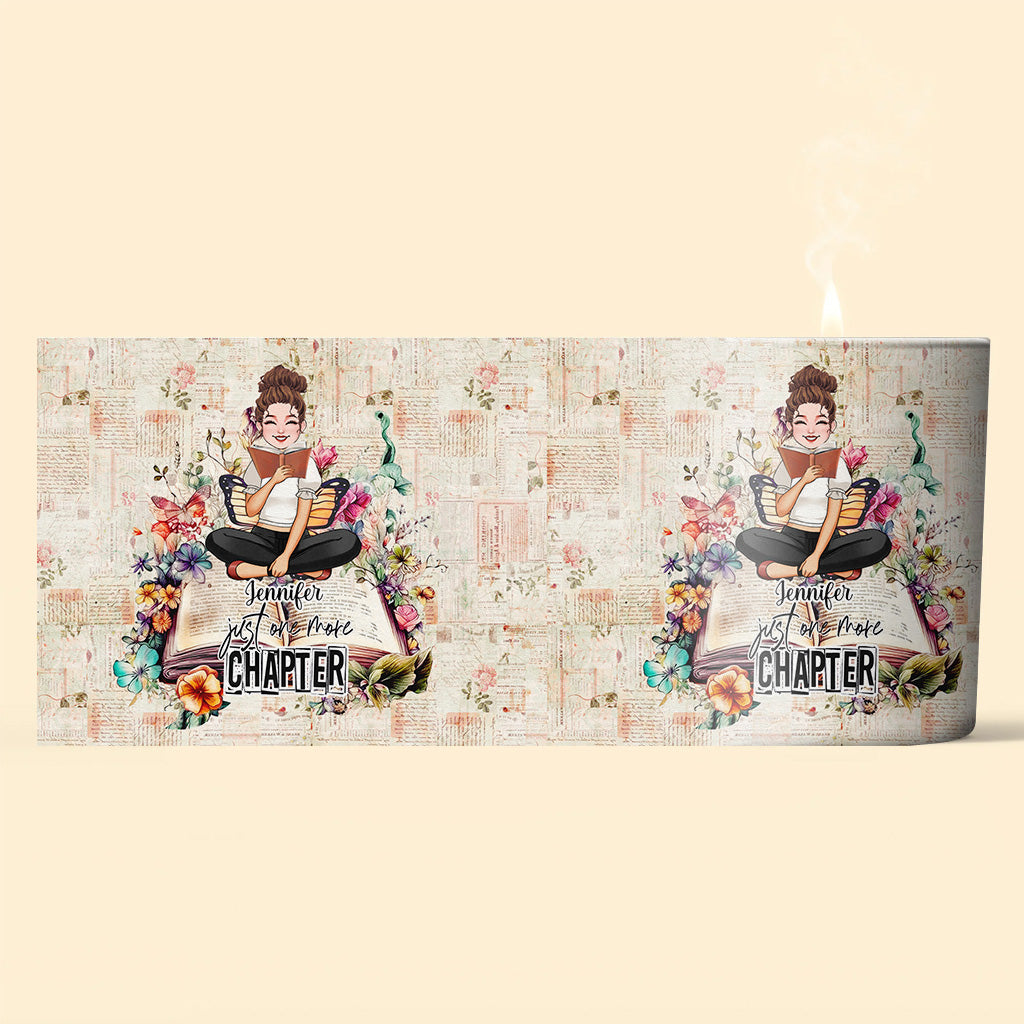 Just One More Chapter - Personalized Book Candle With Wooden Lid