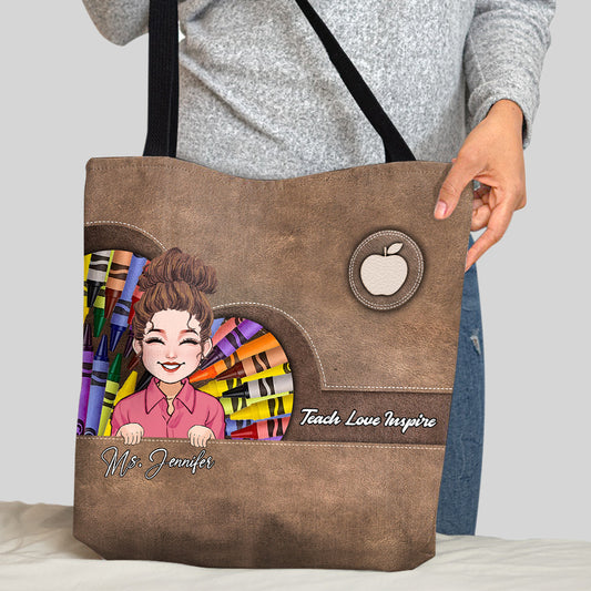 Teach Love Inspire - Personalized Teacher Tote Bag
