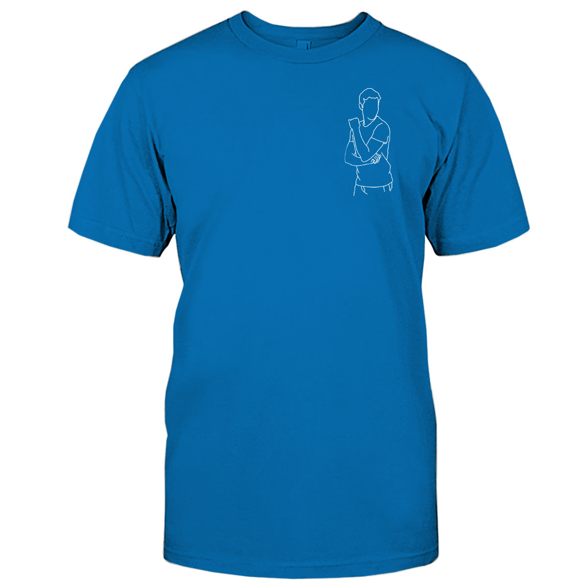 Custom Line Art - Personalized Son Embroidered T-shirt