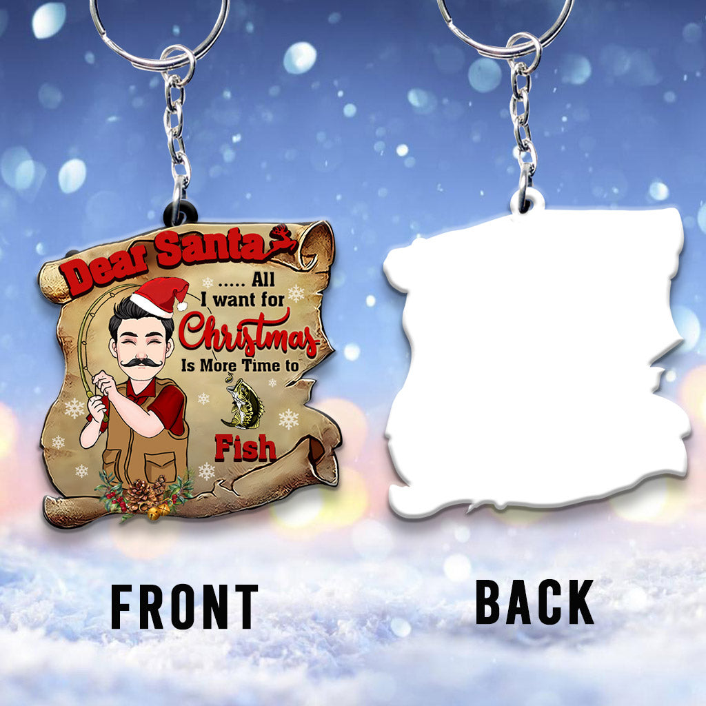 Dear Santa - Personalized Fishing One-sided Keychain