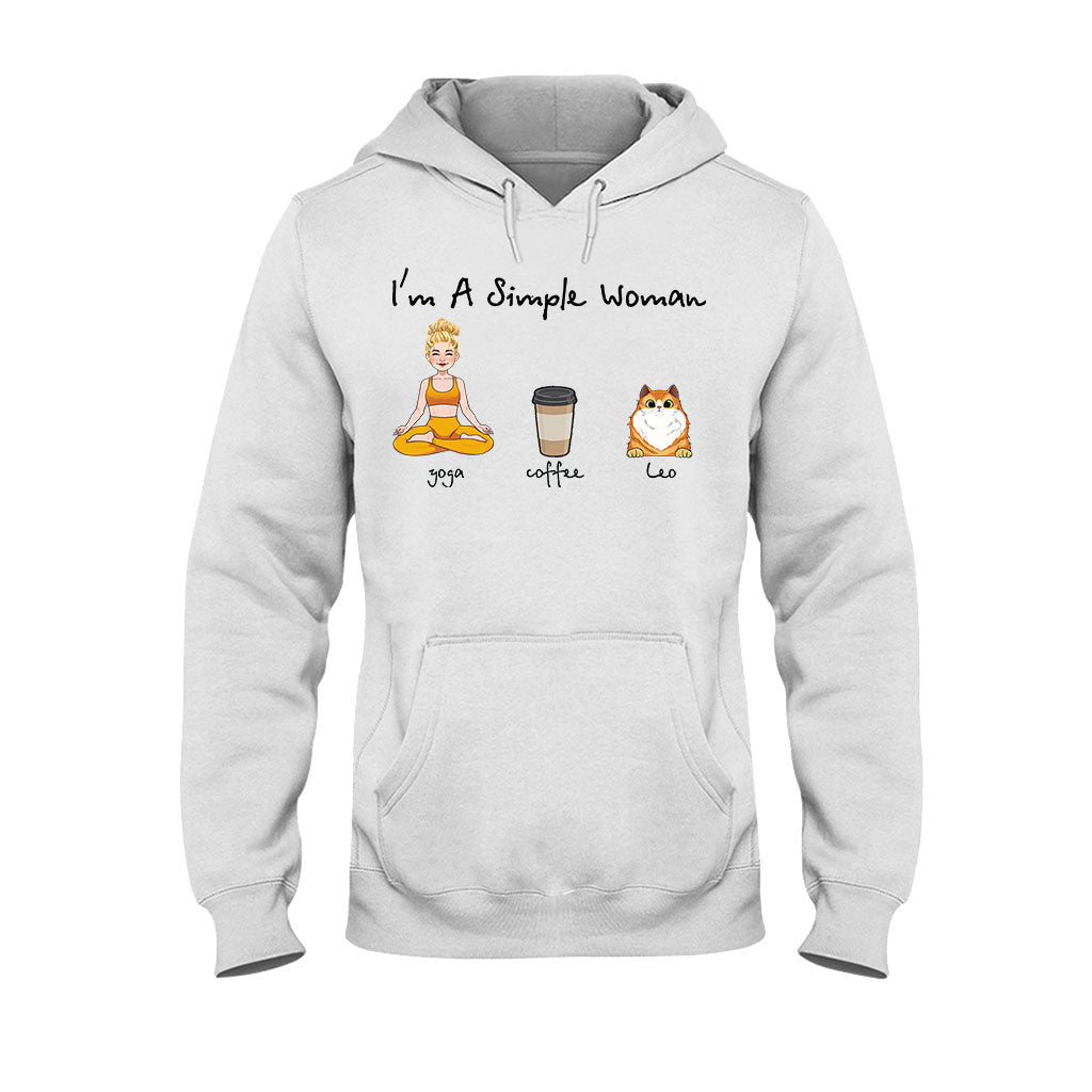 Ich bin eine einfache Frau – Personalisiertes Yoga-T-Shirt und Hoodie